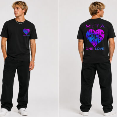 ONE LOVE - Purple - CLASSIC OVERSIZED TEE Thumbnail